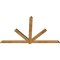 Ekena Millwork Kennewick Rough Sawn Timber Gable Bracket, Western Red Cedar, 84"W x 49"H x 2"D x 4"F, 14/12 Pitch GBW084X49X0204KEN00RWR - alternate 5